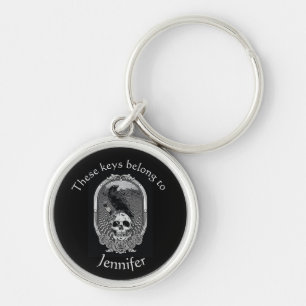 Llavero Keys Belong Nombre personalizado ama Raven Bird Sk