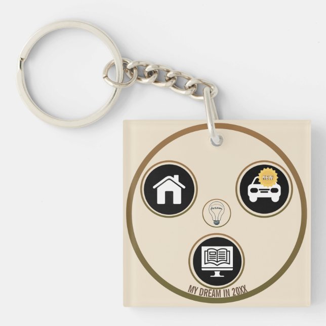 Llavero Keys to Dreams – A Personal Meaning Keychain (Frente)