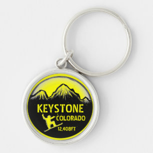 Llavero Keystone Colorado, cadena de arte de snboard amari