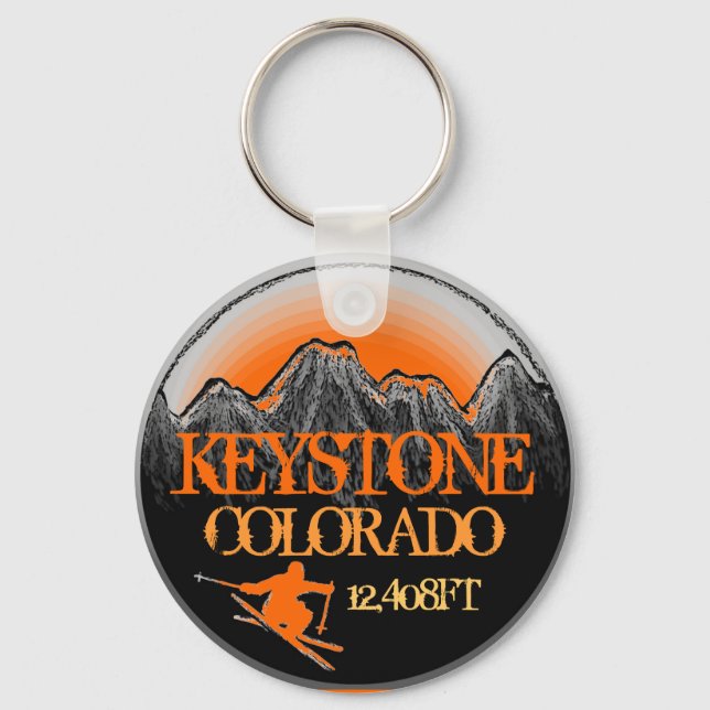 Llavero Keystone Colorado naranja (Anverso)
