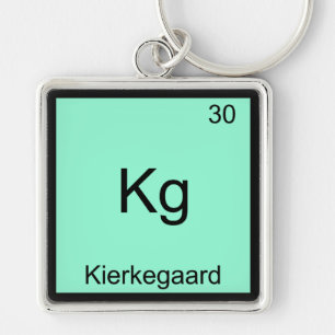 Llavero Kg - Kierkegaard Elemento Divertido Símbolo Químic