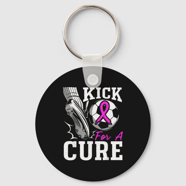 Llavero Kick For A Breast Cancer Awareness Nk Ribbon Socce (Anverso)