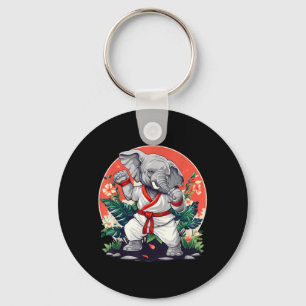Llavero Kickboxing Elefante Taekwondo Karate MMA Divertido