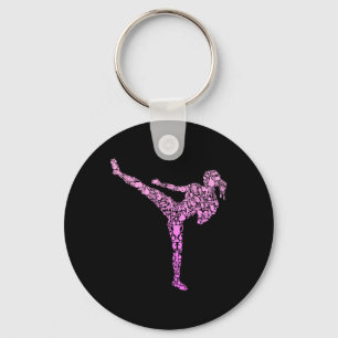 Llavero Kickboxing Kickboxer Karate Chicas Niños Mujeres 