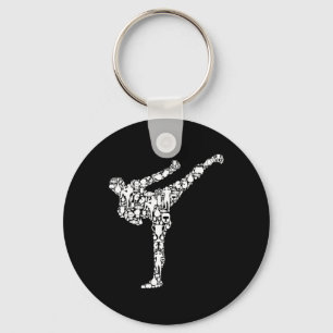Llavero Kickboxing Kickboxer Karate Chicos Niños Hombres 
