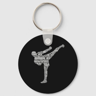 Llavero Kickboxing Kickboxer Karate Hombres Niños Muchacho