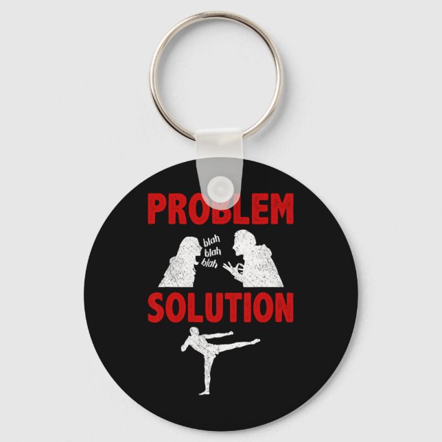 Llavero Kickboxing Kickboxer Problema Solución Hobby  (Anverso)