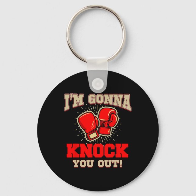 Llavero Kickboxing ¡Te voy a noquear! Kickbox Kickbo (Anverso)