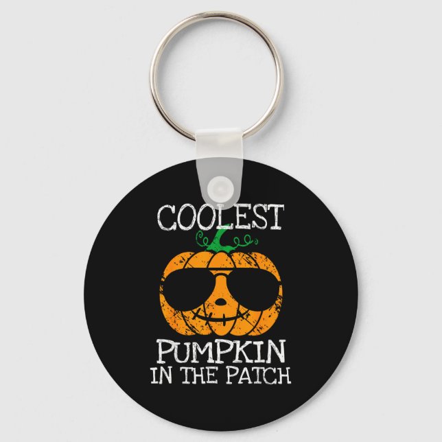 Llavero Kids Coolest Pumpkin In The Patch Halloween Boys G (Anverso)