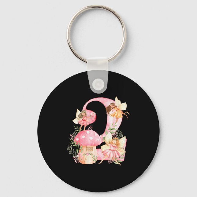 Llavero Kids Fairy 2nd Birthday Girl Party Magical Fairy B (Anverso)
