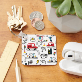 Llavero Kids Playful Transport Pattern 