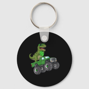 Llavero Kids St Patricks Day T Rex Riding Monster Truck To