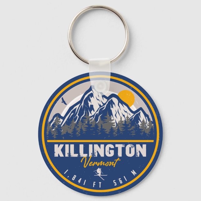 Llavero Killington Vermont Retro Sunset Skopie Souvenirs (Anverso)