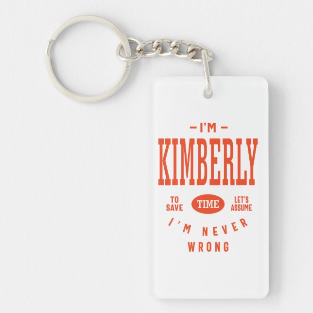 Llavero Kimberly Personalized Name Birthday Gift (Frente)