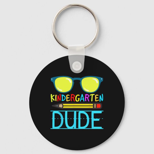 Llavero Kindergarten Dude Fun First Day Ck To School Stude (Anverso)