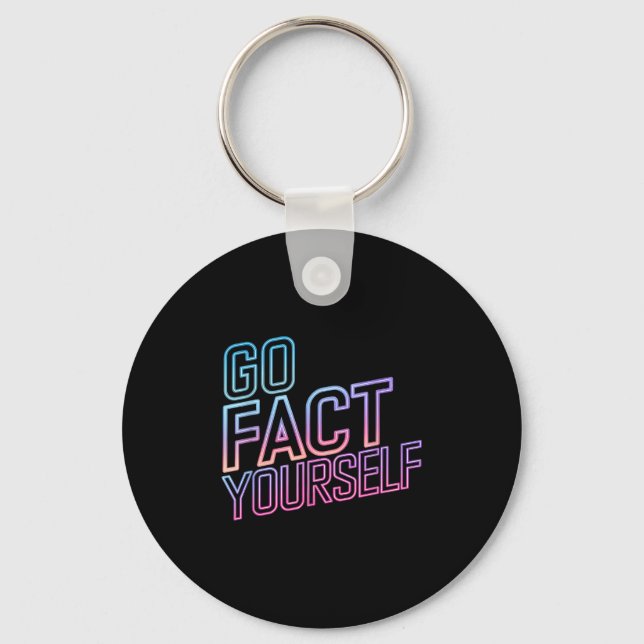 Llavero Kindly Go Fact Yourself Funny Cyber Vibes Slogan S (Anverso)