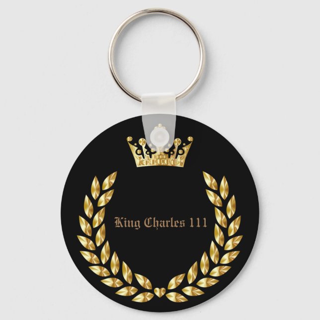 Llavero King Charles 111 Crown Royal Black/Gold (Anverso)