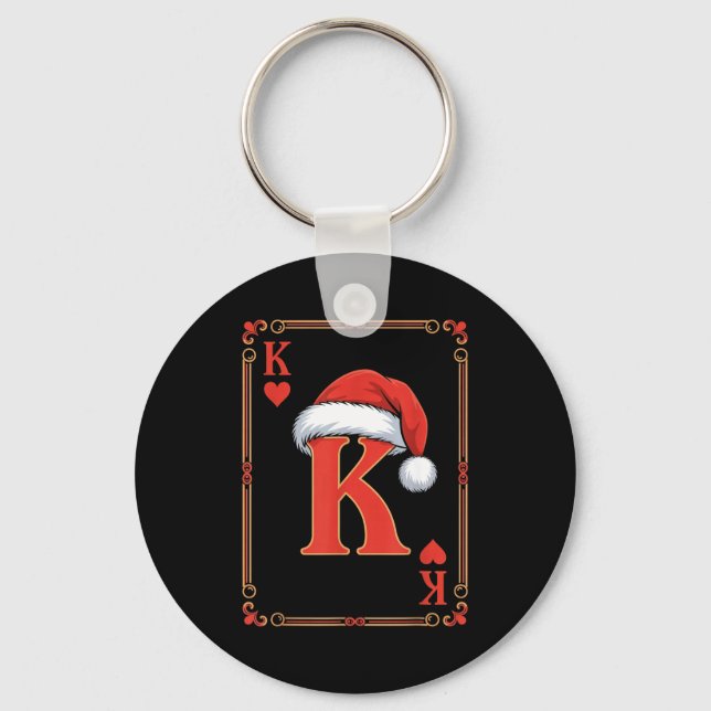 Llavero King Of Hearts Christmas Costume Playing Cards Kin (Anverso)