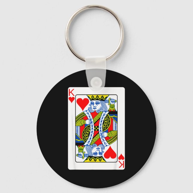 Llavero King Of Hearts Playing Card Valentine Costume  (Anverso)