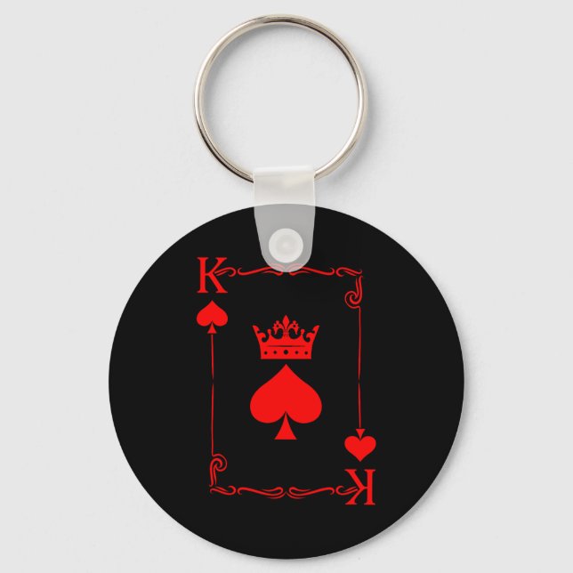 Llavero King Of Spade Game Black History Playing Card Men  (Anverso)