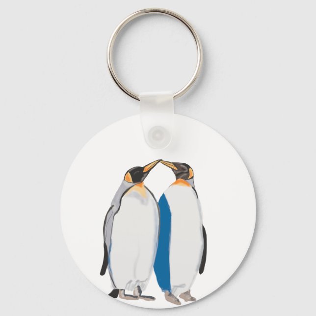Llavero King Penguin Pair Kissing (Anverso)