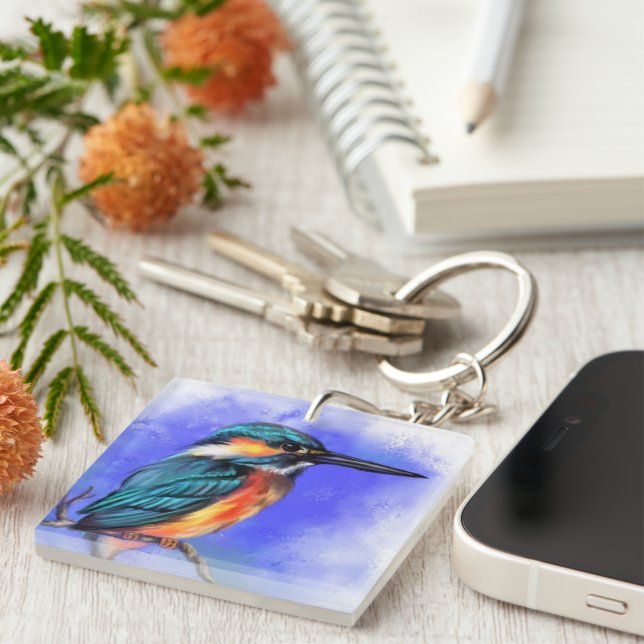 Llavero Kingfisher Bird Keychain (Frente Derecha)