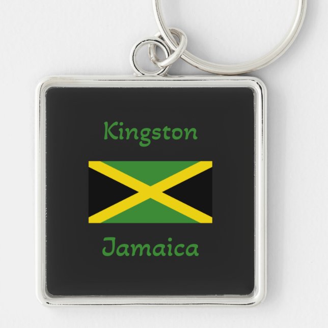 Llavero Kingston Jamaica - Bandera jamaiquina (Frente)