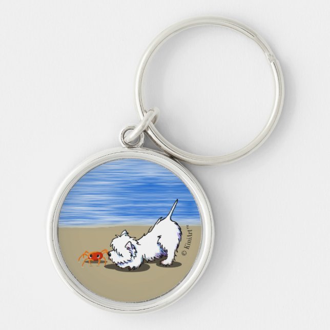 Llavero KiniArt Beach Westie (Frente)