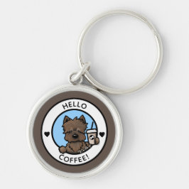 Llavero KiniArt Café Cairn Terrier Keychain