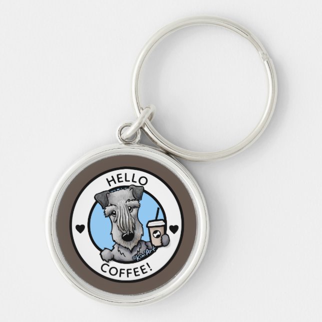 Llavero KiniArt Café Cesky Terrier Keychain (Frente)