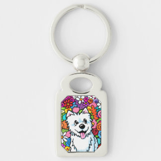 Llavero KiniArt Westie Jardín Alegre