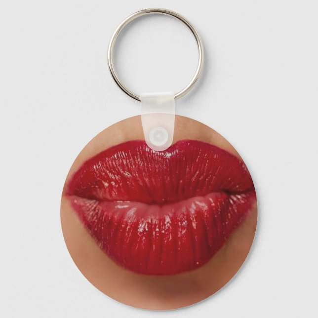 Llavero Kiss Kiss Red Lips Love (Anverso)