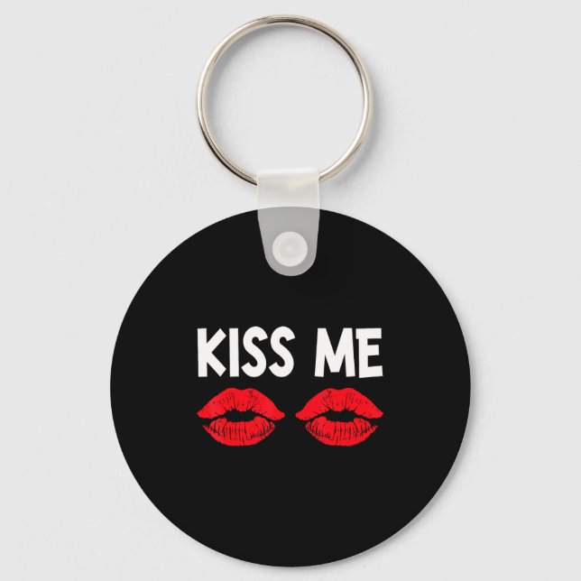 Llavero Kiss Me Funny Couples Tee Valentine's Day Couple M (Anverso)