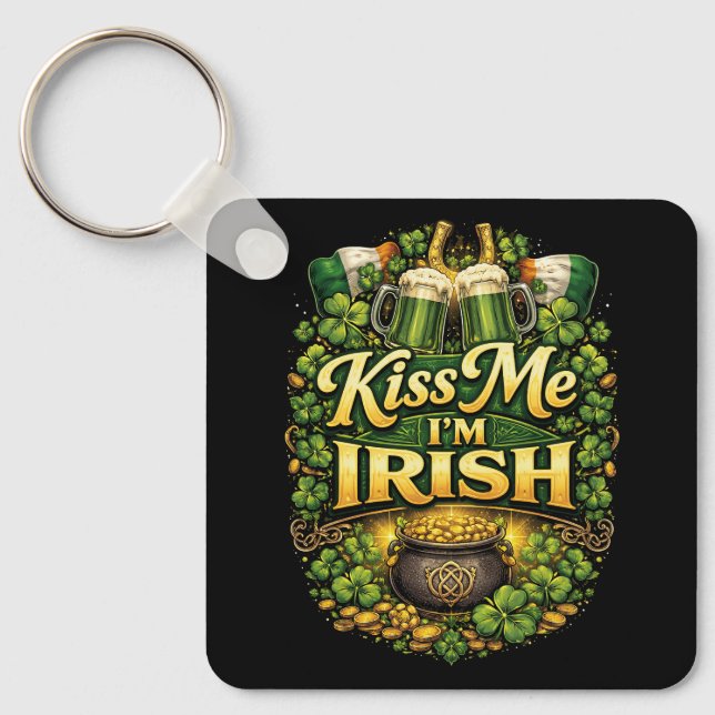 Llavero Kiss Me, I’m Irish (Anverso)