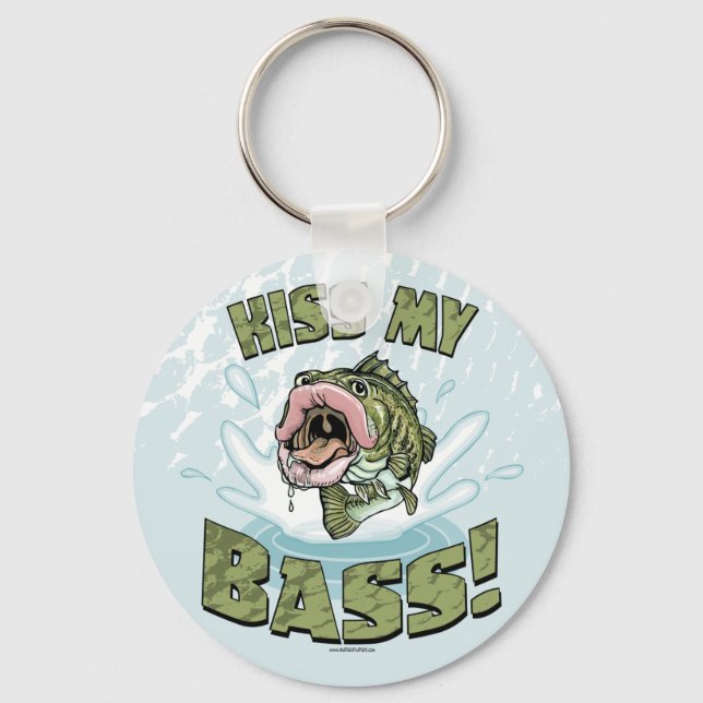 Llavero Kiss My Bass Big Mouth Fish Gear (Anverso)