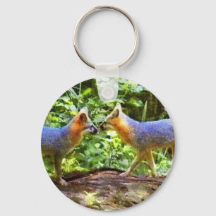 LLAVERO KISSING FOX KEYCHAIN