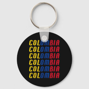 Llavero Kit de camiseta de fútbol con bandera colombiana 2