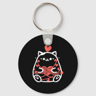Llavero Kit de gatito gordo del día de San Valentín envuel