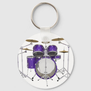 Llavero Kit de tambor morado: