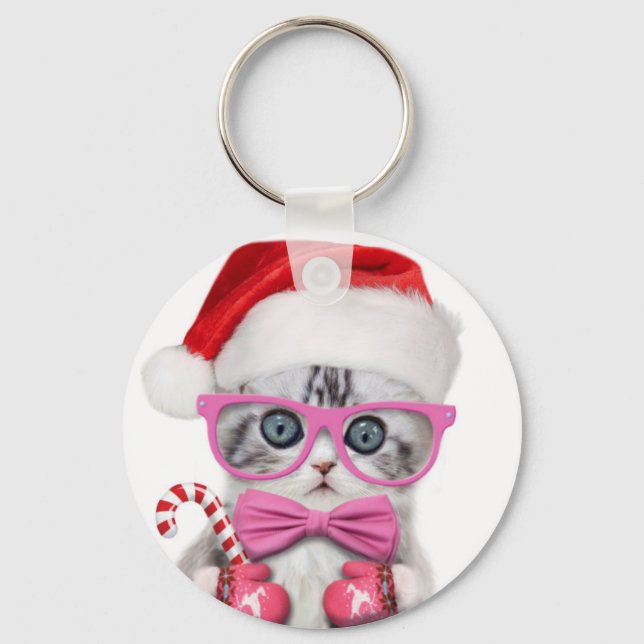 Llavero Kitten in Christmas hat (Anverso)