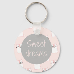 Llavero Kitty marshmallow esponjoso en rosa   Sueños dulce