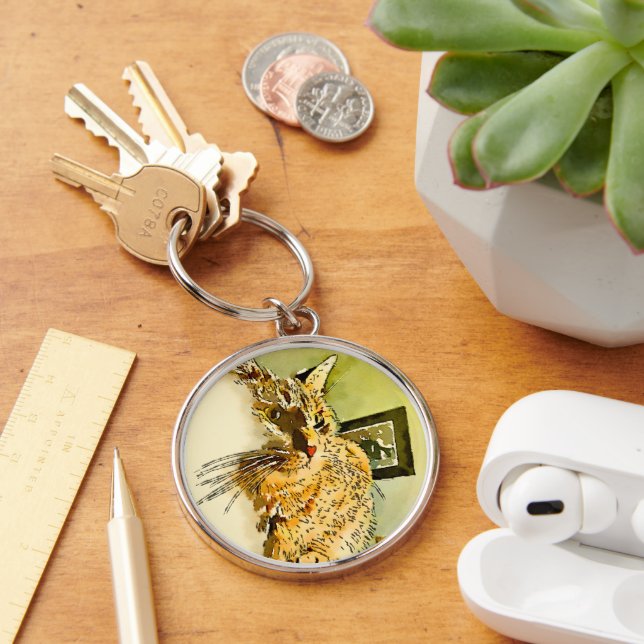 Llavero Kitty Whiskers Heart Nose Watercolor (Escritorio )