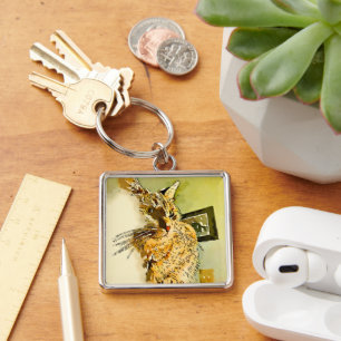 Llavero Kitty Whiskers Heart Nose Watercolor