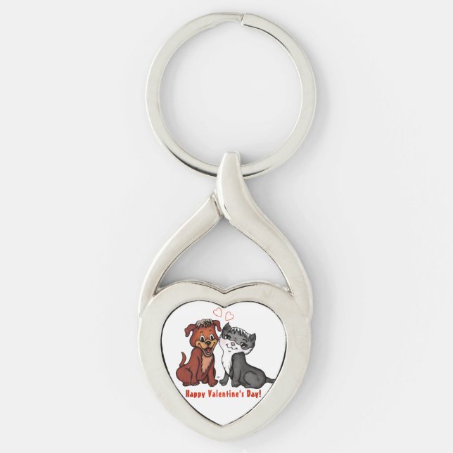 Llavero Kitty y Puppy, ¡Feliz Día de San Valentín! (Anverso)