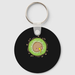 Llavero Kiwi Vogel Kopf mit Kiwi Frucht Obst