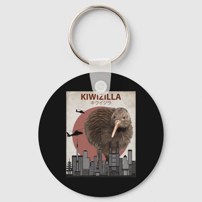 Llavero Kiwizilla Funny Kiwi New Zealand Bird Lovers Gift  (Anverso)