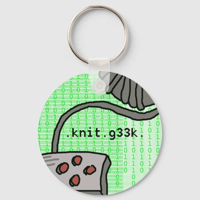 Llavero .knit.g33k. keychain (Anverso)