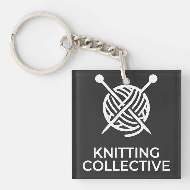 Llavero Knitting Collective Blanc (Frente)