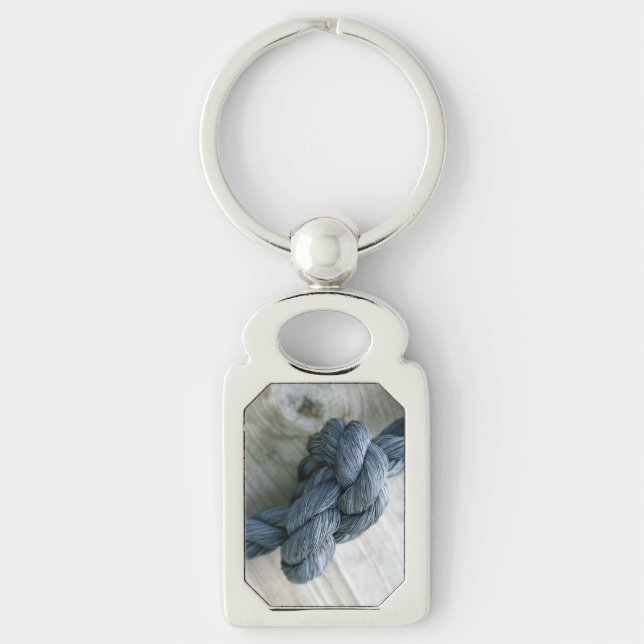 Llavero Knot Photo Rectangle Keychain Metalizado (Anverso)