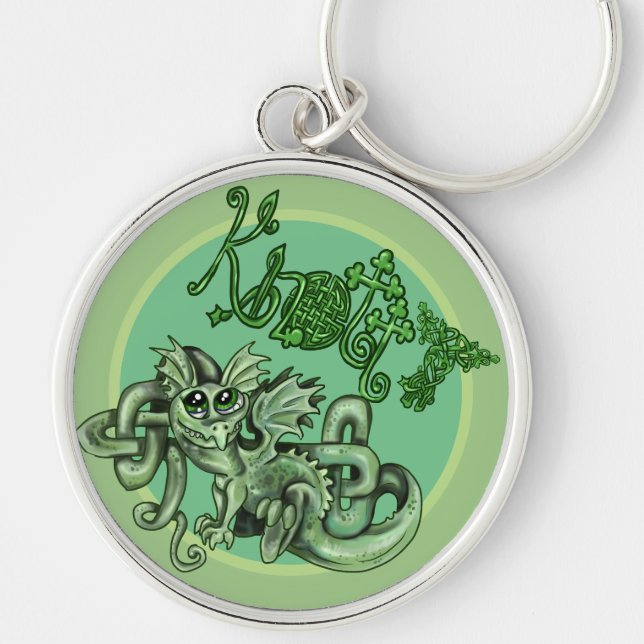 Llavero Knotty lil Dragon~Cadena de teclas de nudos celtas (Frente)